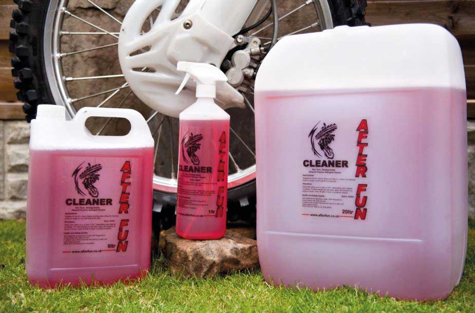After Fun cleaning products for Dirt Bikes, off road and street bikes